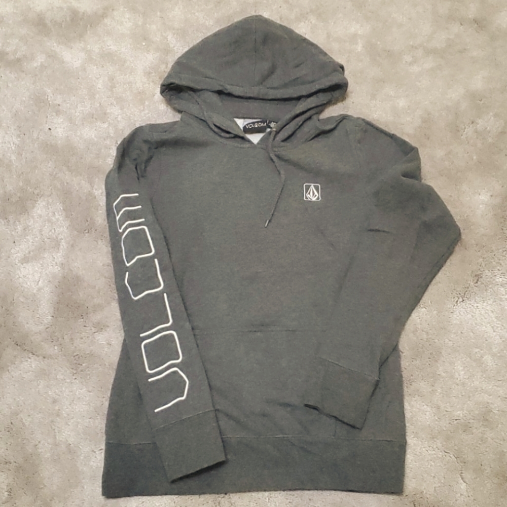 Volcom gray embroidered sweatshirt